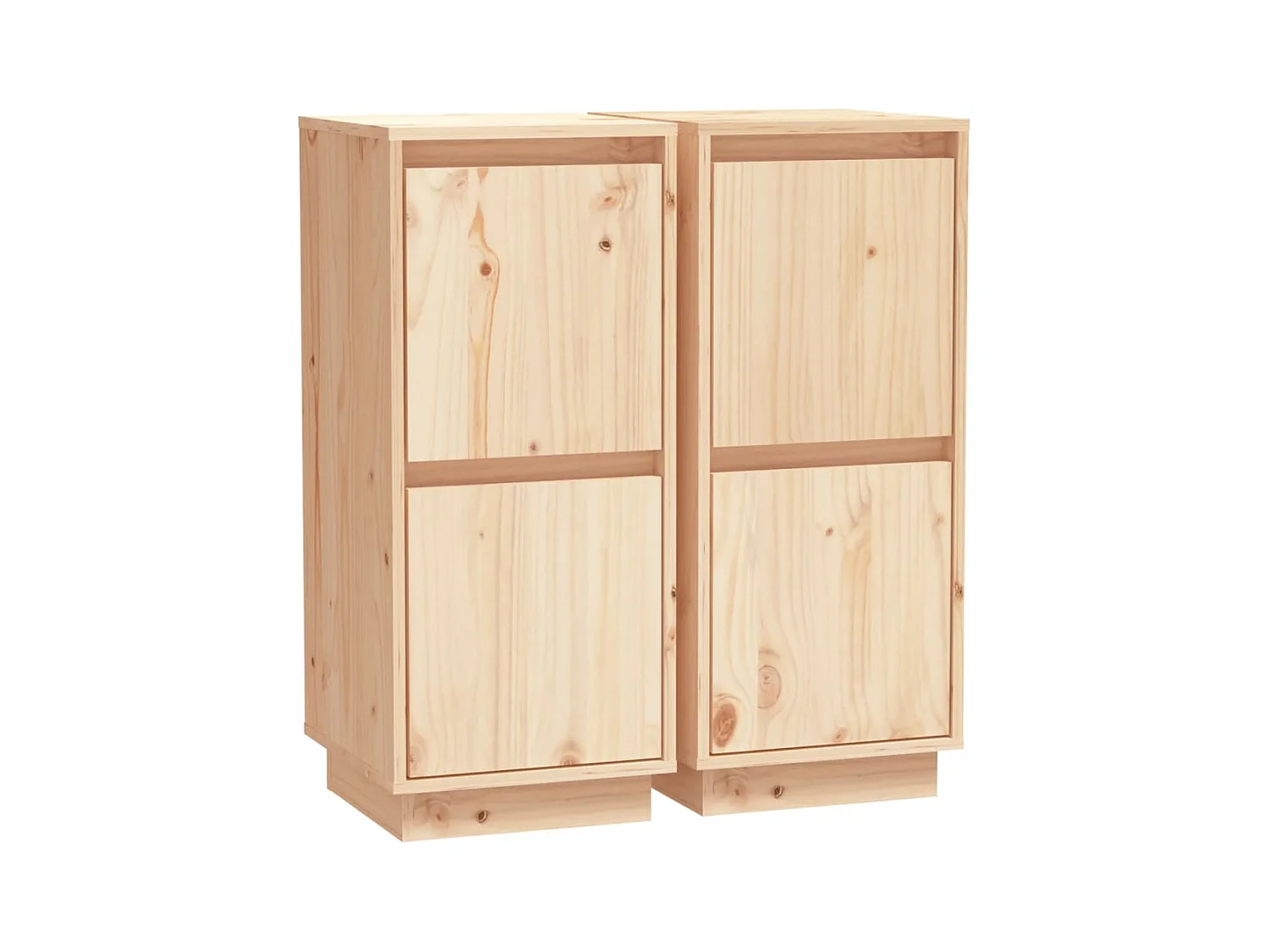 Buffets 2 pcs 31,5x34x75 cm Bois massif de pin