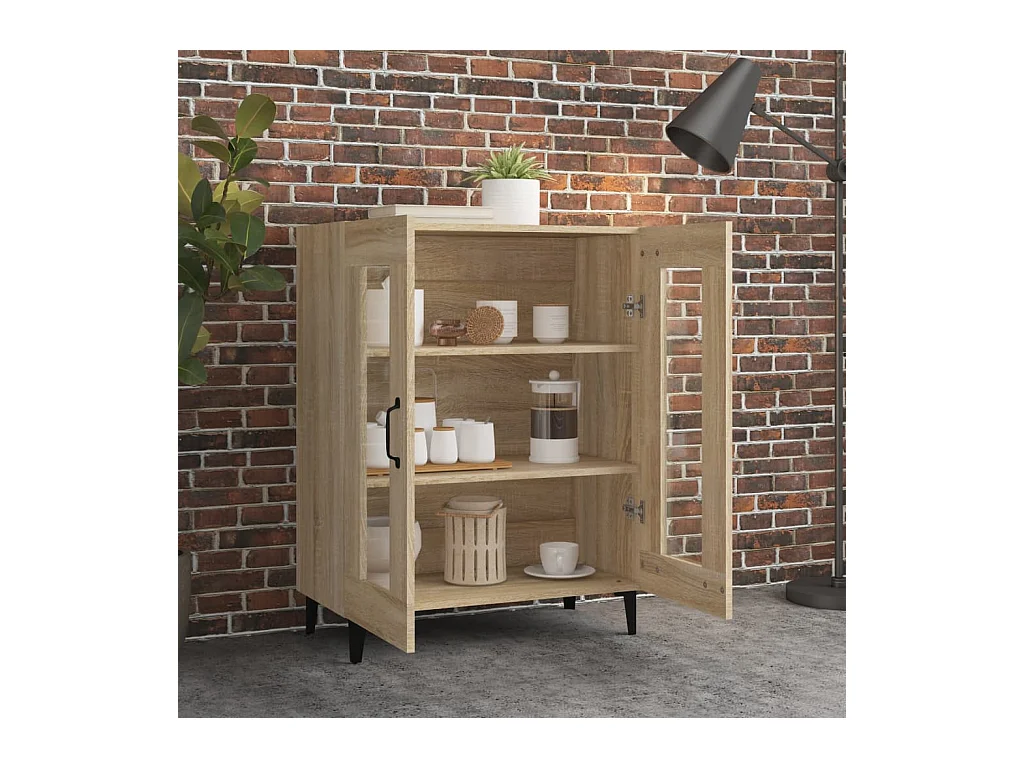 Credenza in rovere Sonoma 69,5x34x90 cm in legno ingegnerizzato