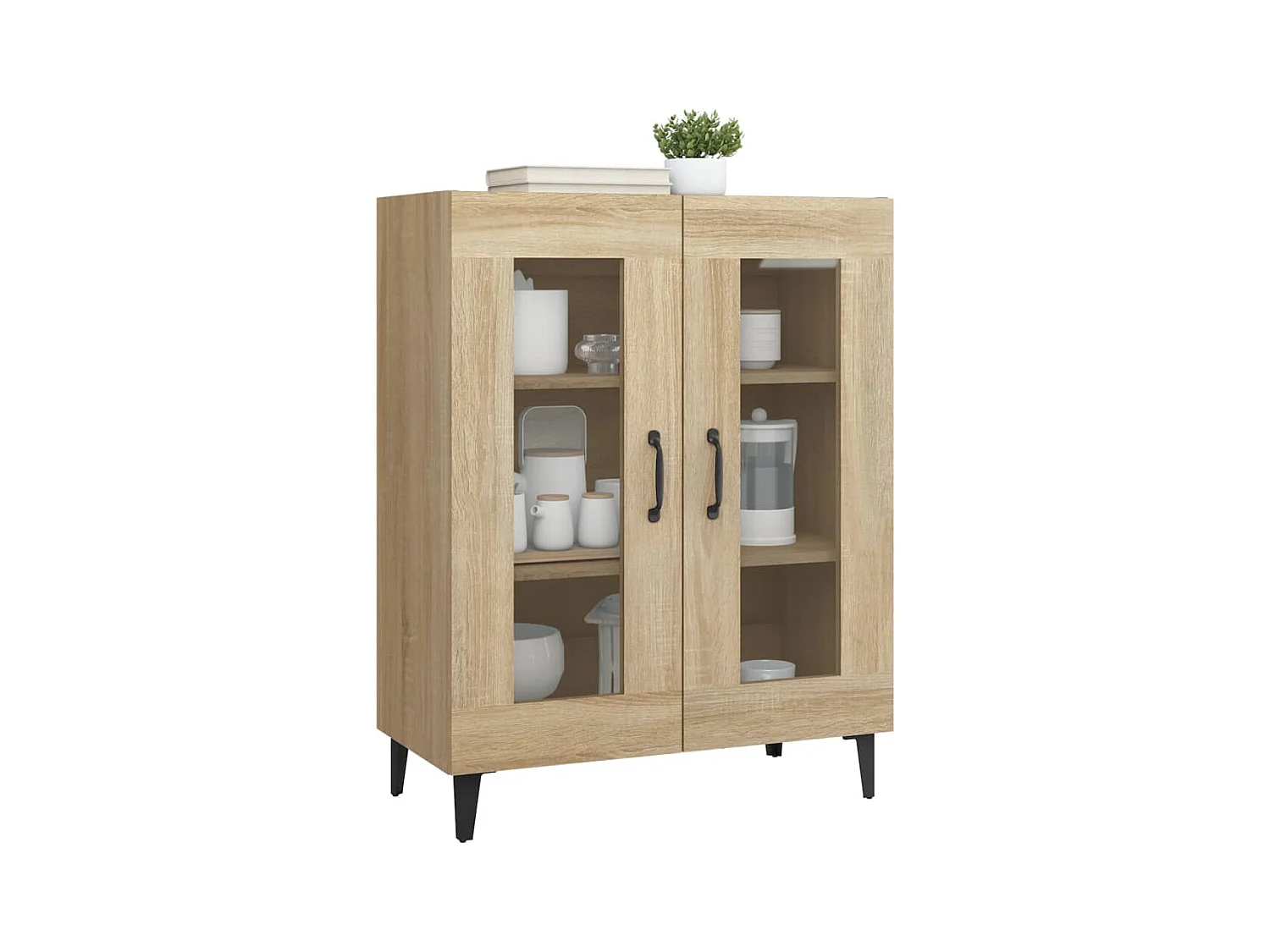 Credenza in rovere Sonoma 69,5x34x90 cm in legno ingegnerizzato