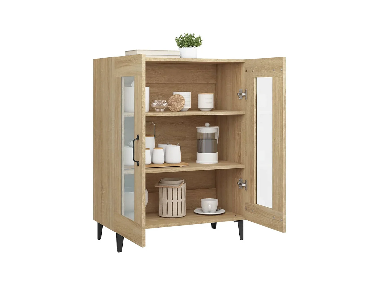 Credenza in rovere Sonoma 69,5x34x90 cm in legno ingegnerizzato