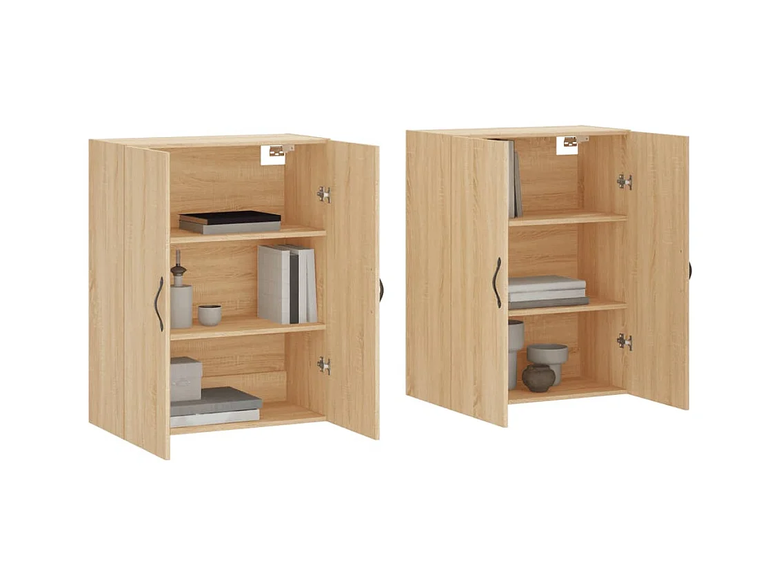 2-teilige Hängeschränke, Sonoma Eiche, Holzwerkstoff