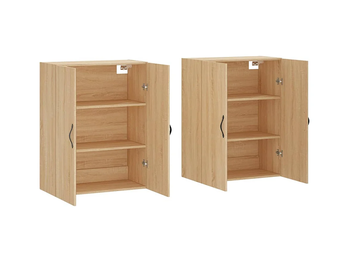2-teilige Hängeschränke, Sonoma Eiche, Holzwerkstoff