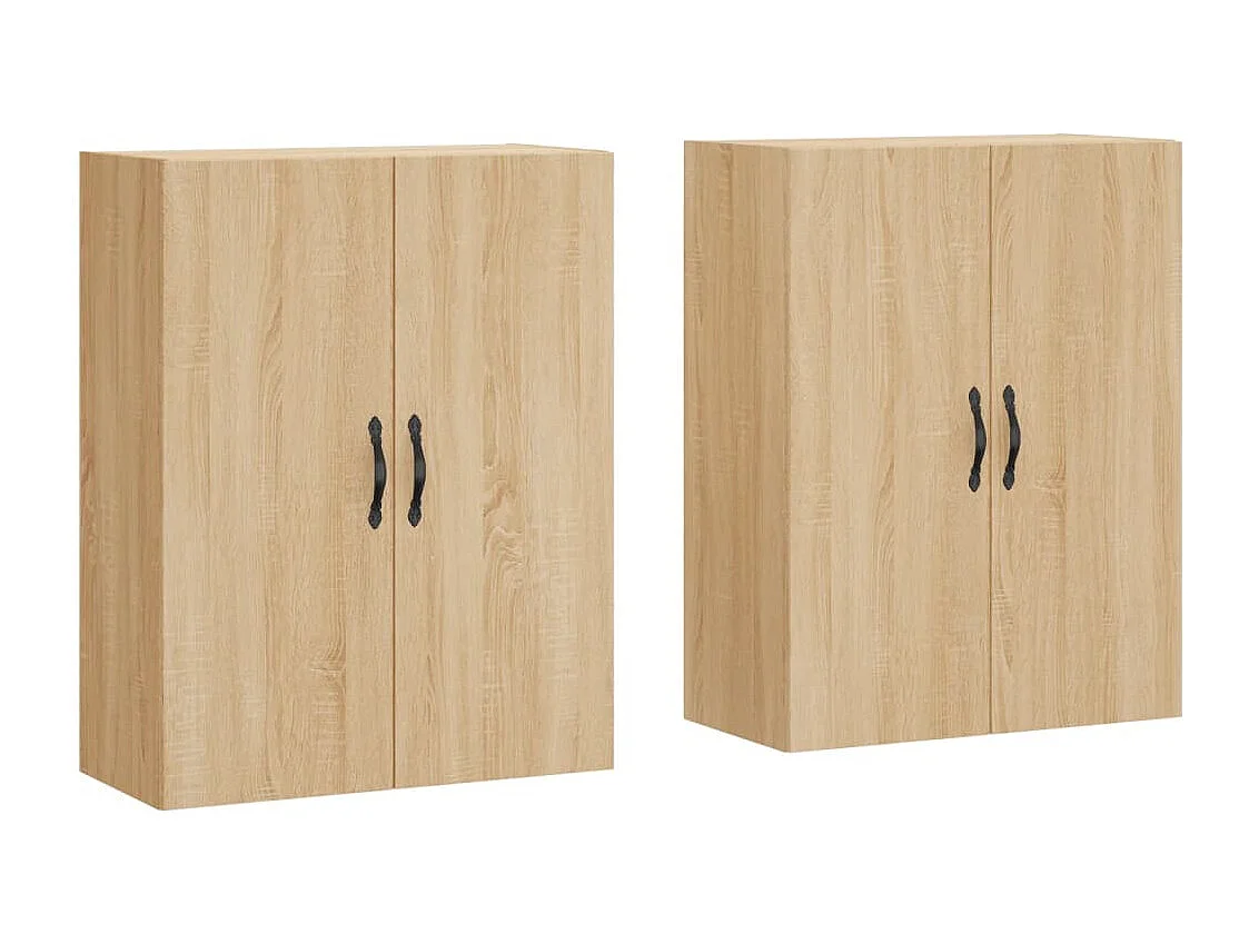 Armoires murales 2 pcs chêne sonoma bois d'ingénierie