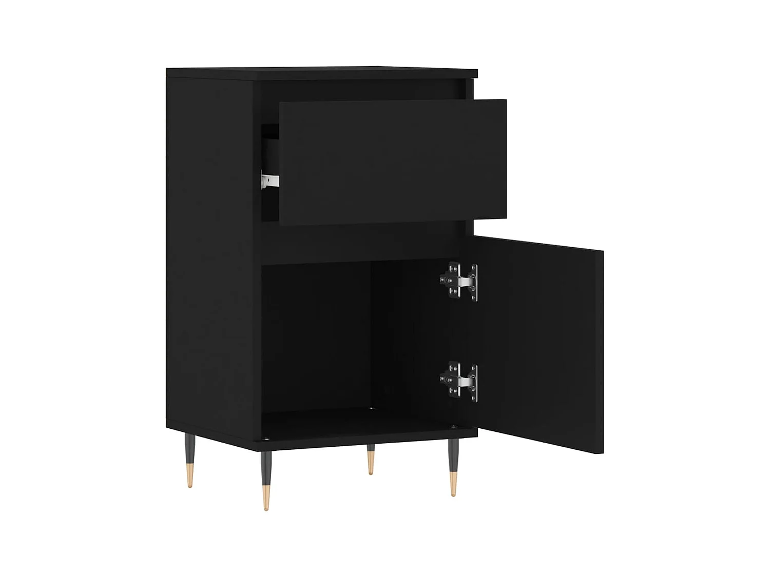 Buffets 2 pcs noir 40x35x70 cm bois d’ingénierie