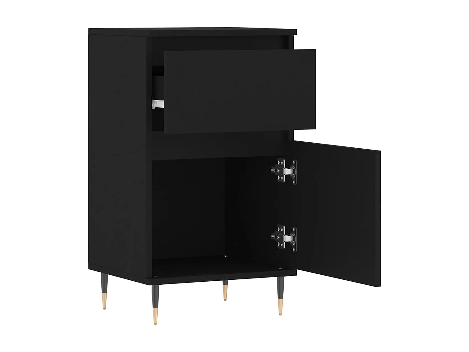 Buffets 2 pcs noir 40x35x70 cm bois d’ingénierie