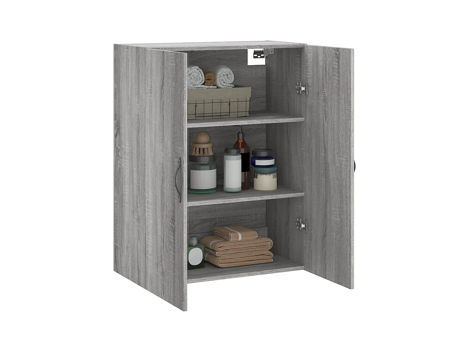 Armoire murale sonoma gris 69,5x34x90 cm bois d'ingénierie
