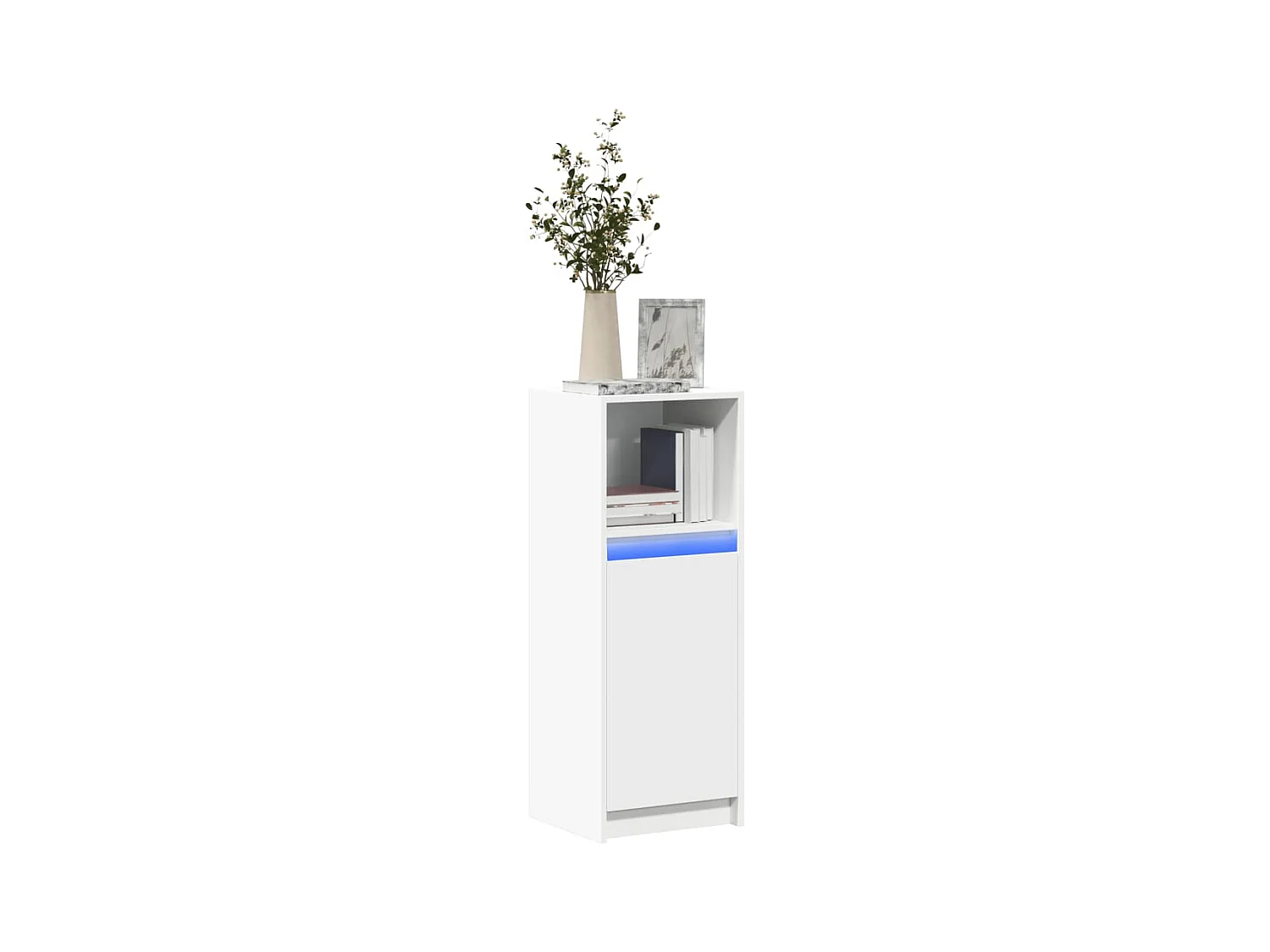 Buffet avec LED blanc 38x34x100 cm bois d'ingénierie