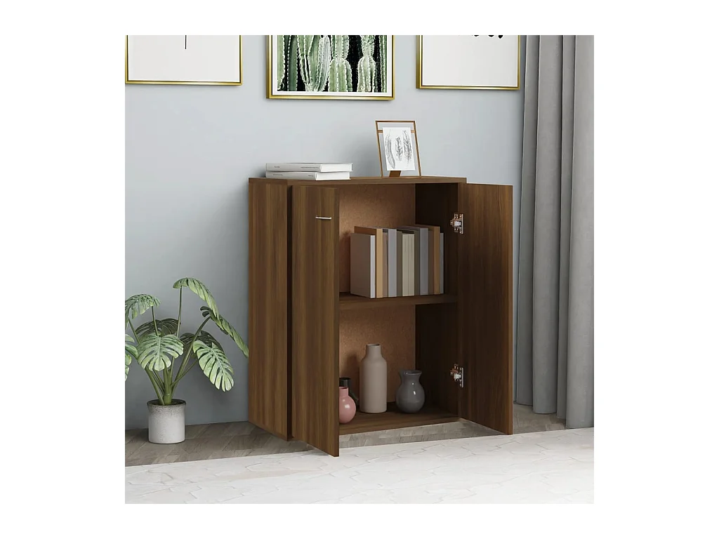 Buffet Chêne marron 60x30x75 cm Bois d'ingénierie