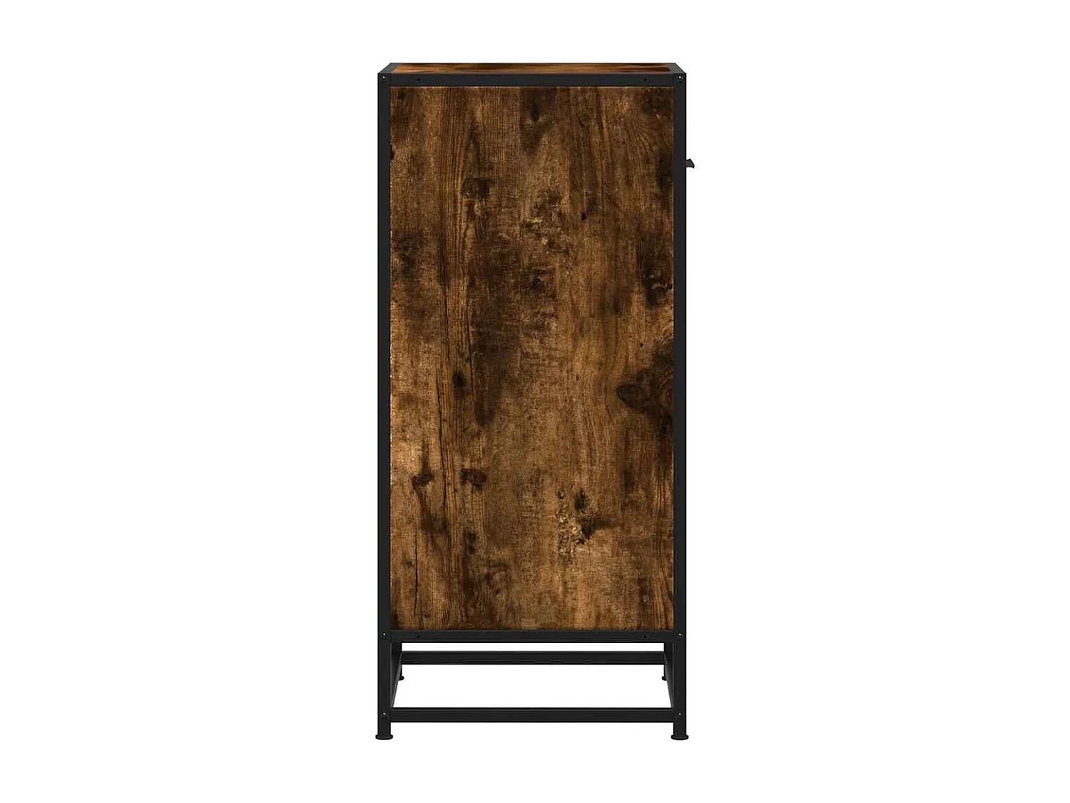 Buffet chêne fumé 35,5x35x76 cm bois d'ingénierie et métal