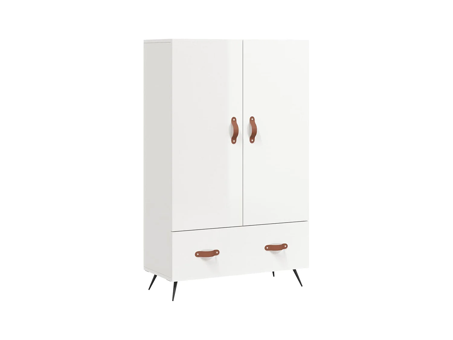 Hoogglans wit dressoir 69,5x31x115 cm bewerkt hout