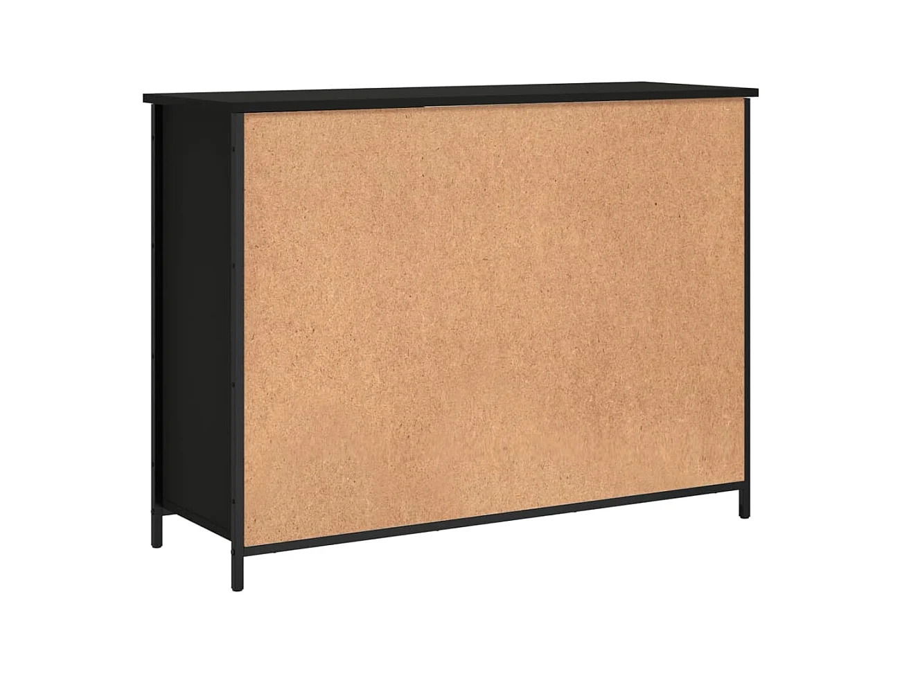 Buffet noir 100x35x75 cm bois d'ingénierie