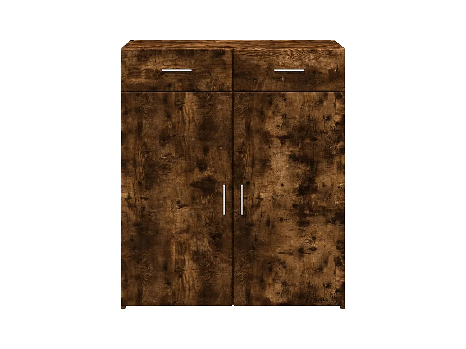 Buffet chêne fumé 80x42,5x93 cm bois d'ingénierie