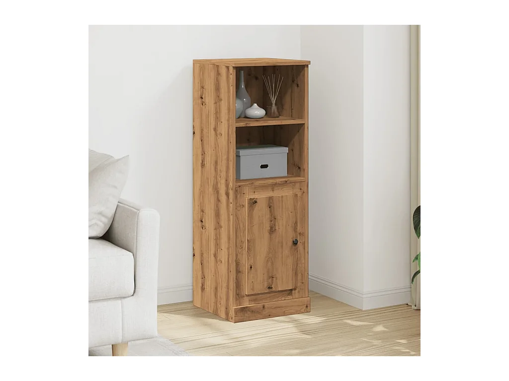 Buffet haut chêne artisanal 36x35,5x103,5 cm bois d'ingénierie