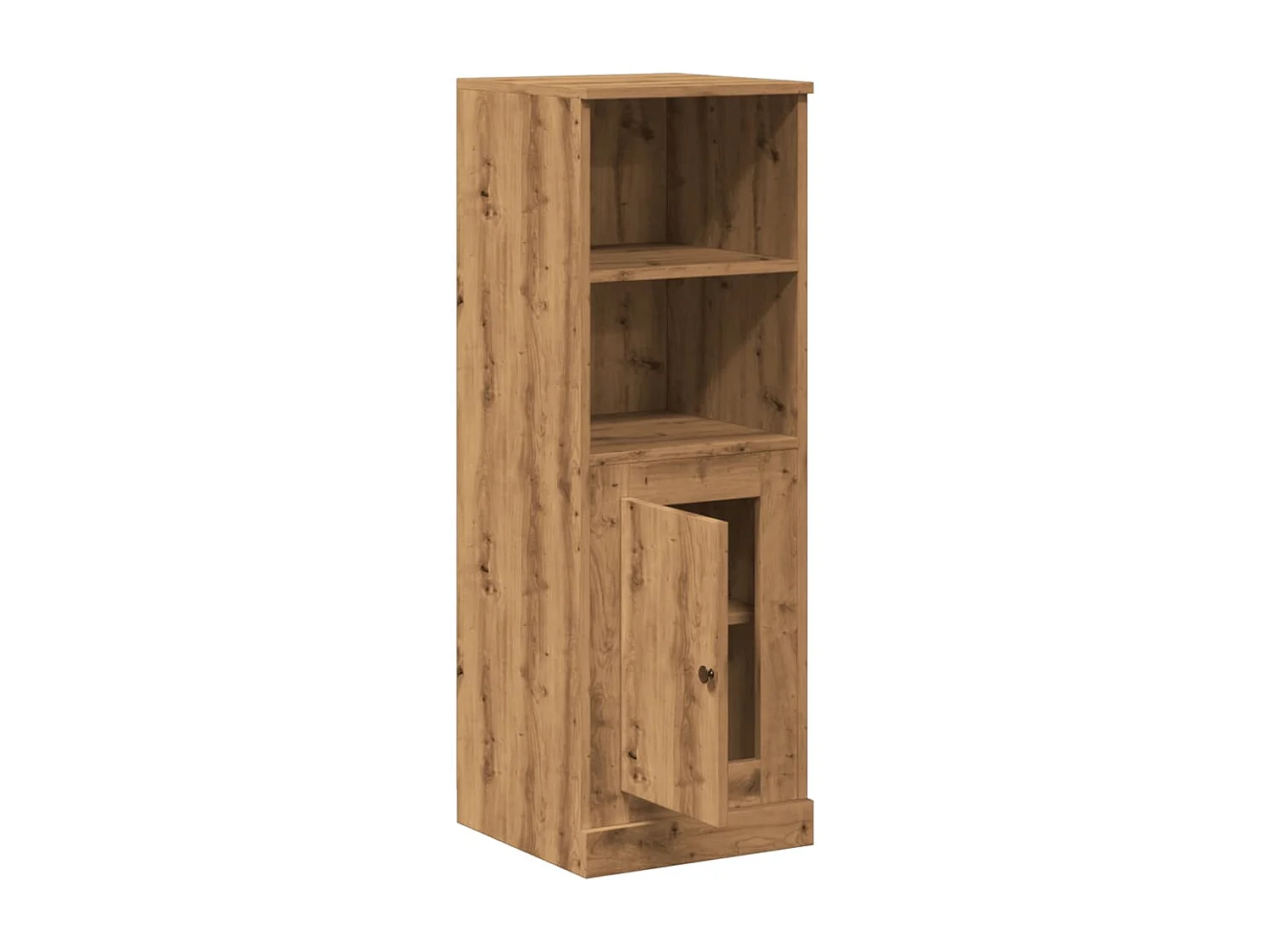 Buffet haut chêne artisanal 36x35,5x103,5 cm bois d'ingénierie