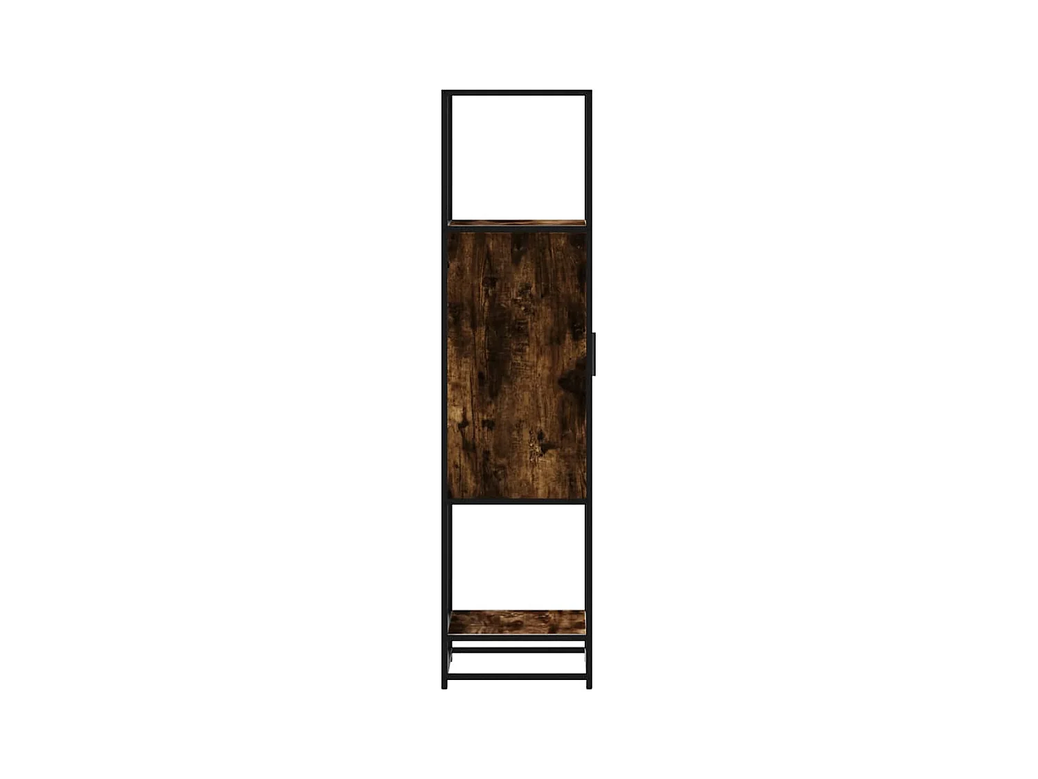 Buffet haut chêne fumé 35,5x35x139 cm bois d'ingénierie métal
