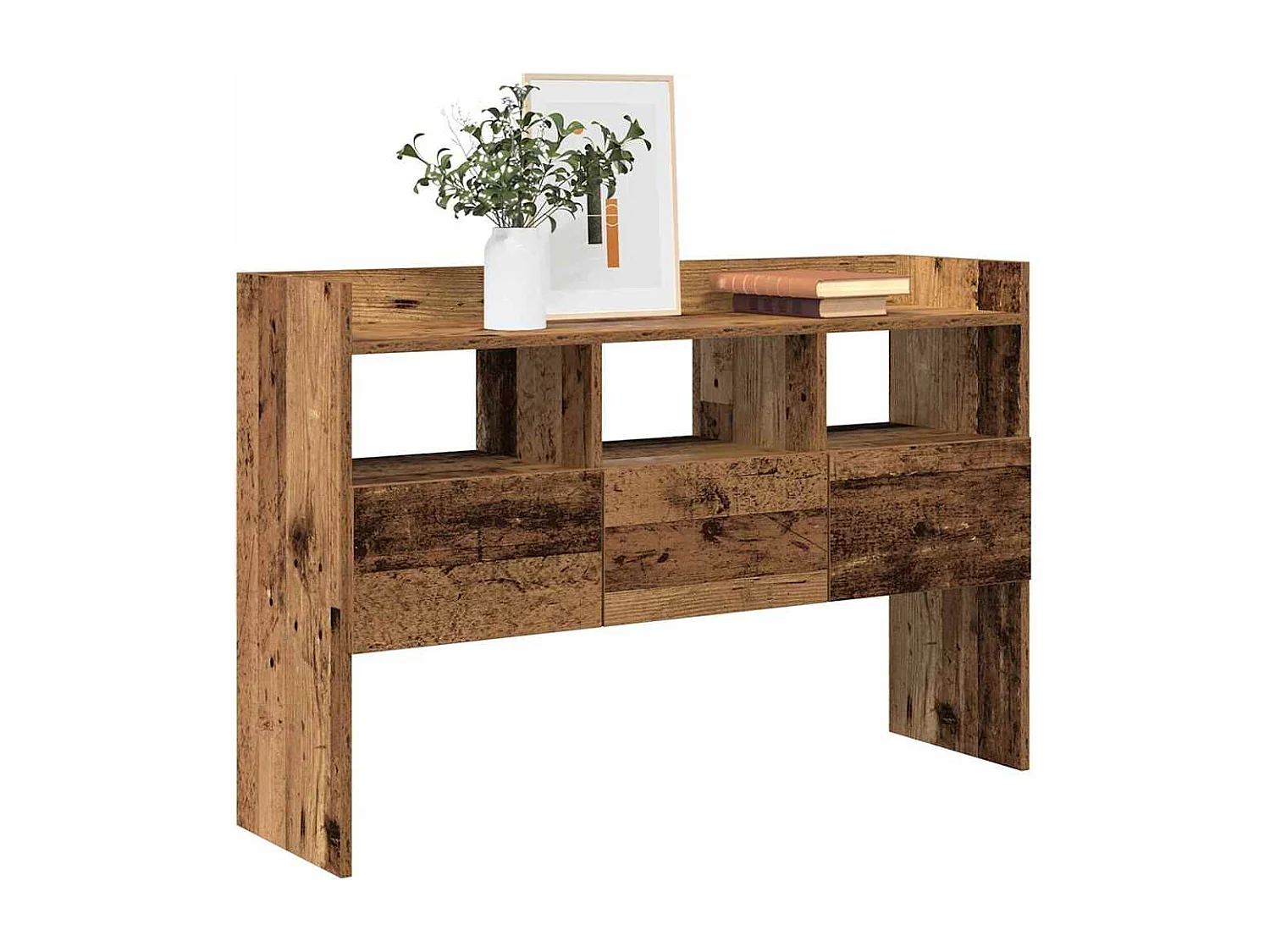 Buffet vieux bois 105x30x70 cm bois d'ingénierie