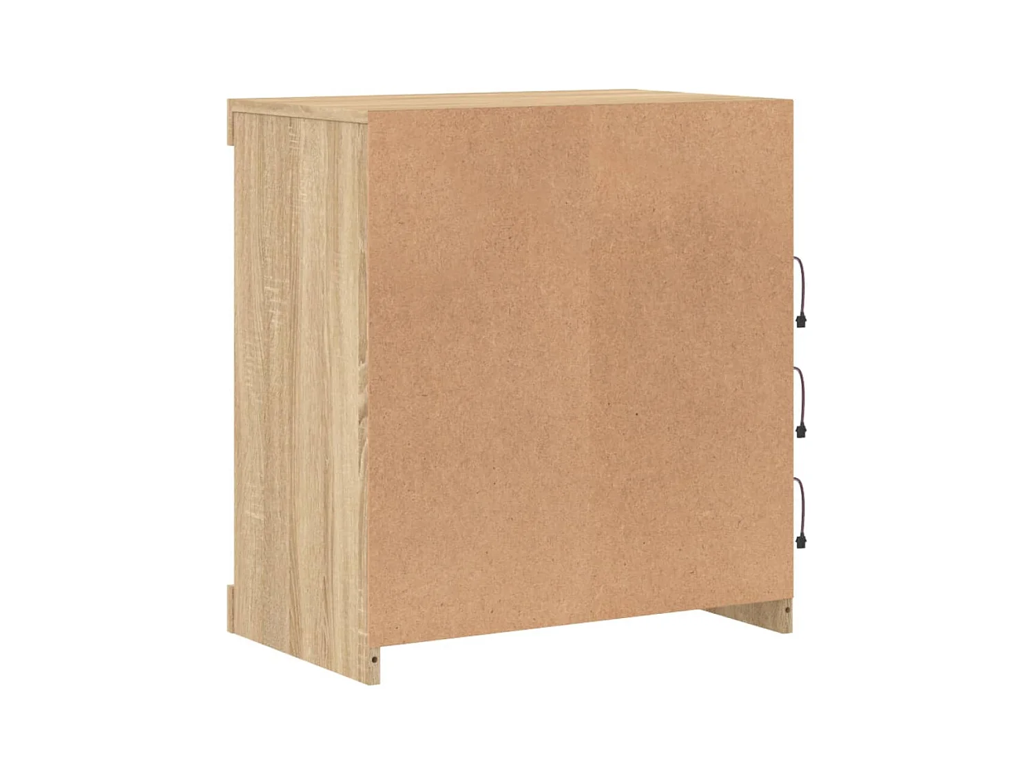 Buffet avec lumières LED chêne sonoma 60,5x37x67 cm