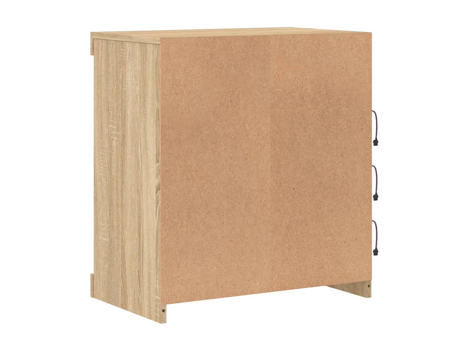 Buffet avec lumières LED chêne sonoma 60,5x37x67 cm