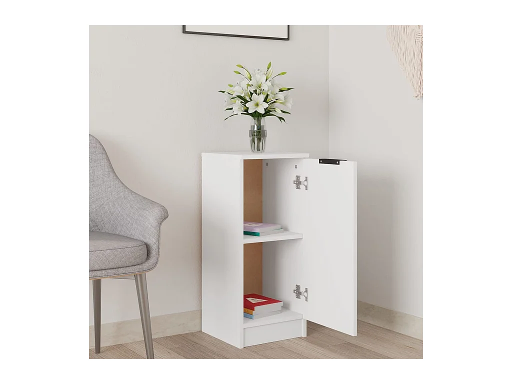 Buffet Blanc 30x30x70 cm Bois d'ingénierie