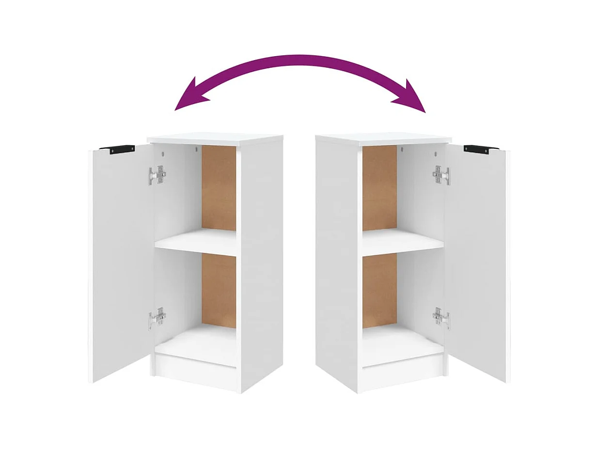 Buffet Blanc 30x30x70 cm Bois d'ingénierie