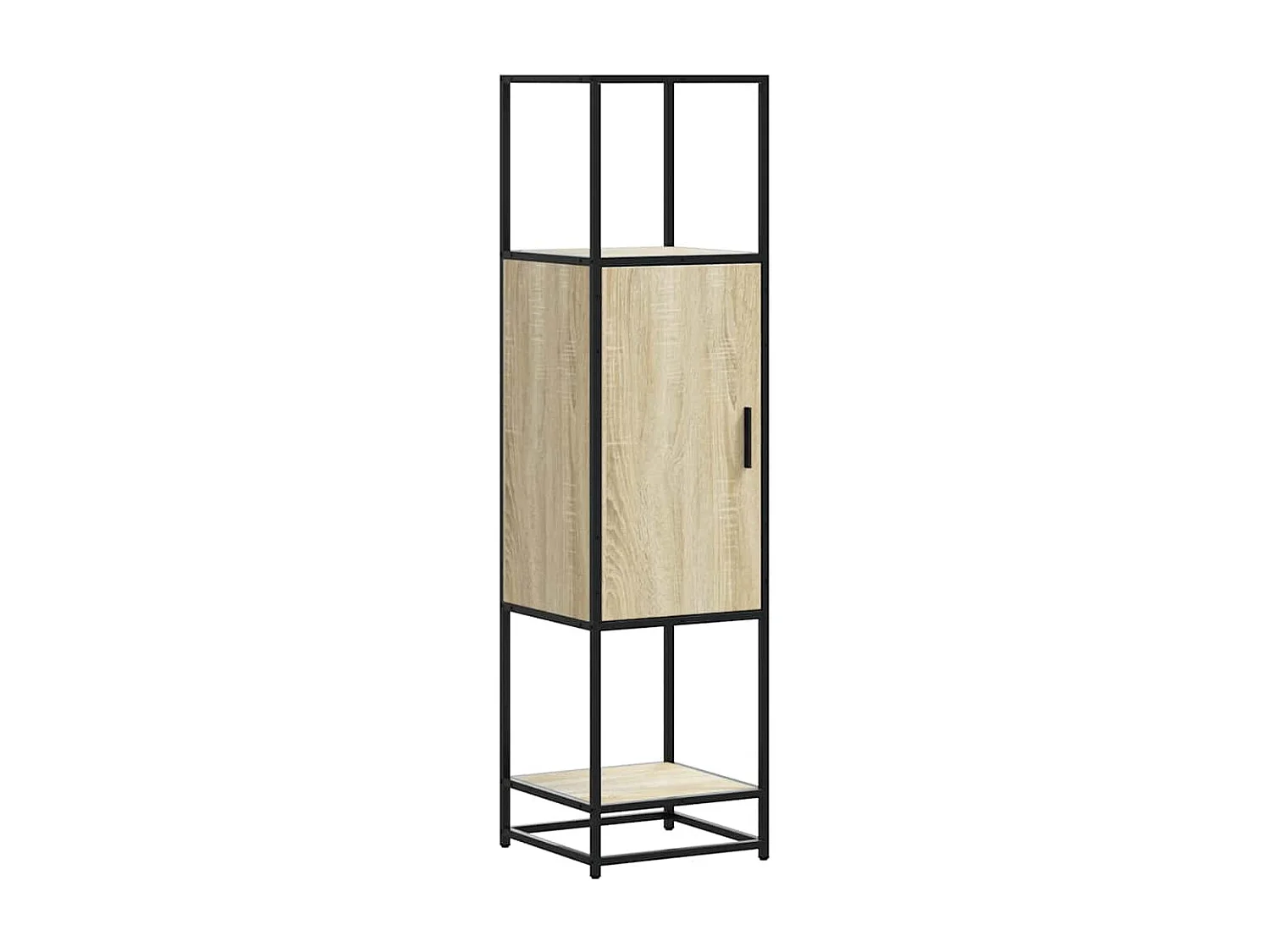 Buffet haut chêne sonoma 35,5x35x139 cm bois d'ingénierie métal
