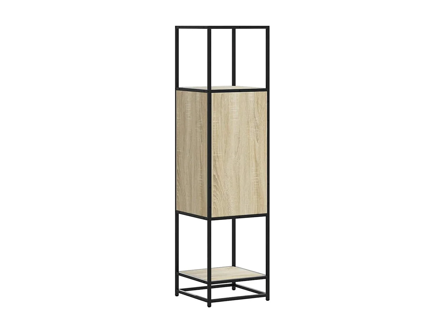 Buffet haut chêne sonoma 35,5x35x139 cm bois d'ingénierie métal