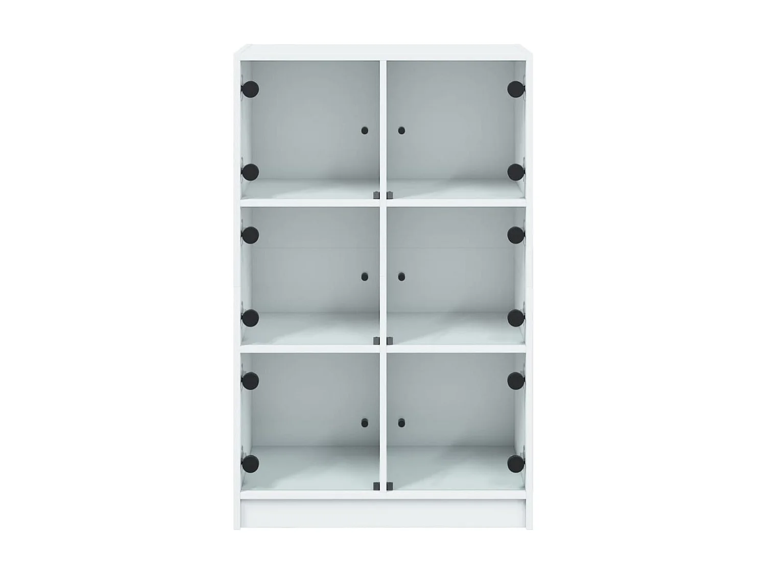 Credenza alta con ante bianca 68x37x109 cm in legno composito