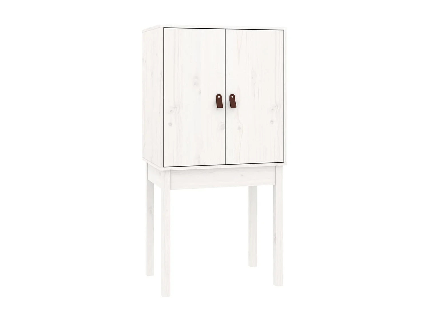 Buffet haut Blanc 60x40x120 cm Bois massif de pin