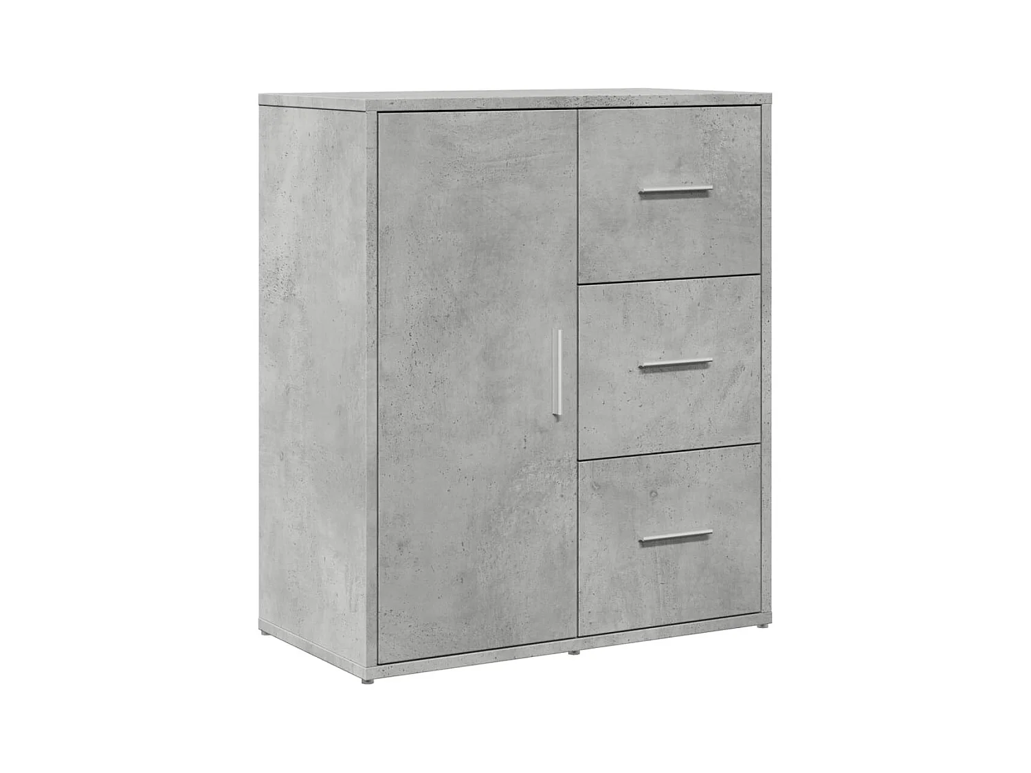 Buffet gris béton 60x31x70 cm bois d'ingénierie