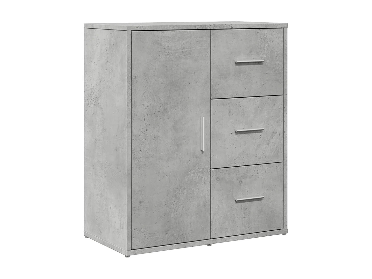 Buffet gris béton 60x31x70 cm bois d'ingénierie