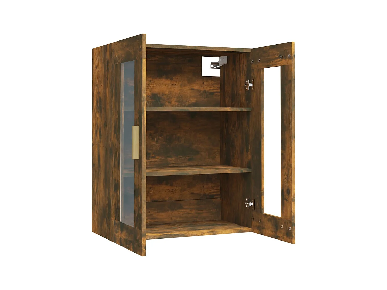 Hangkast van gerookt eikenhout 69,5x34x90 cm