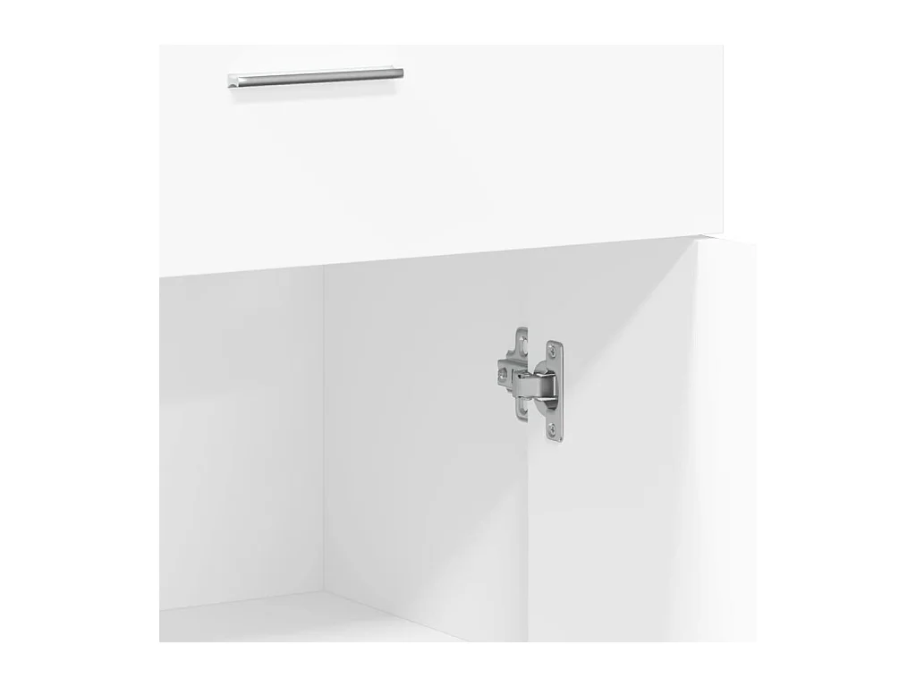 Buffets 2 pcs blanc 60x30x84 cm bois d'ingénierie