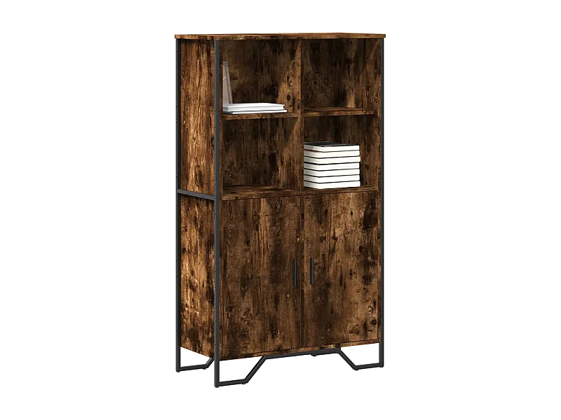 Hoog dressoir gerookt eiken 79,5x35,5x137,5 cm bewerkt hout