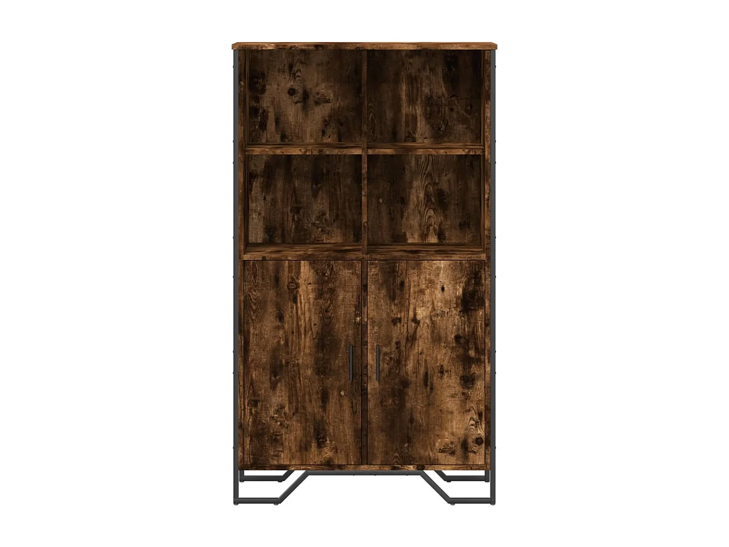 Buffet haut chêne fumé 79,5x35,5x137,5 cm bois d'ingénierie