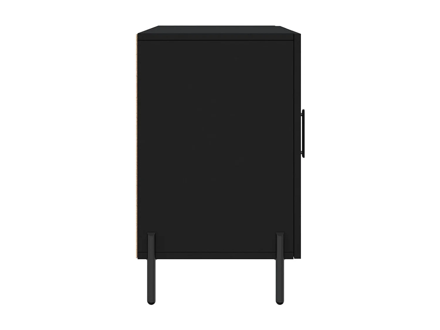 Buffet noir 100x36x60 cm bois d'ingénierie