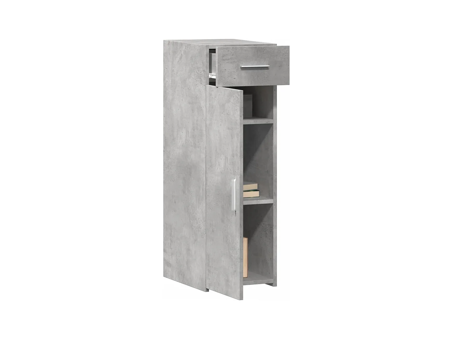 Buffet gris béton 30x42,5x93 cm bois d'ingénierie