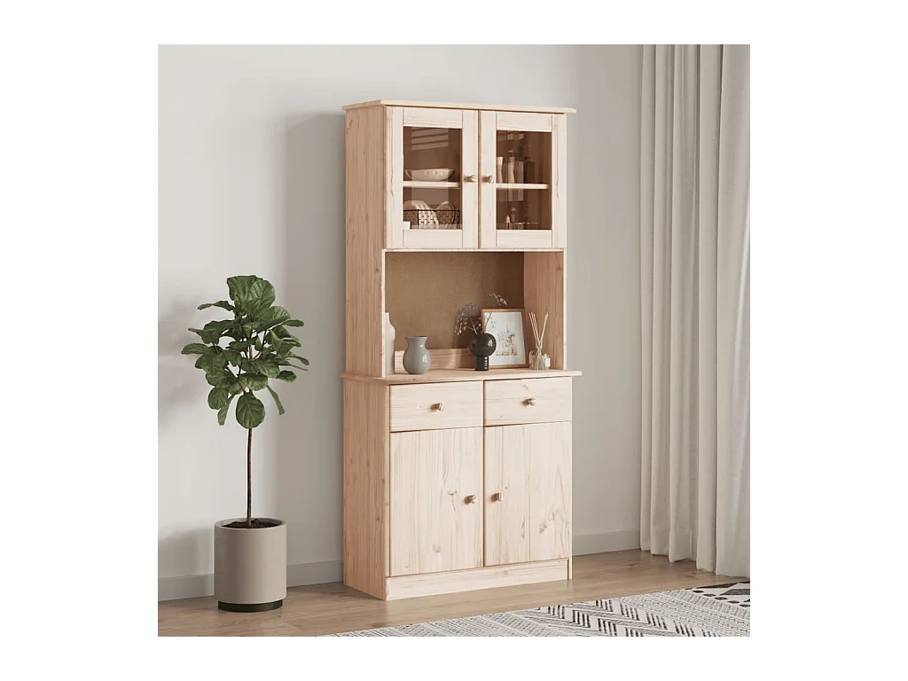 Buffet ALTA 77x35x165 cm bois massif de pin