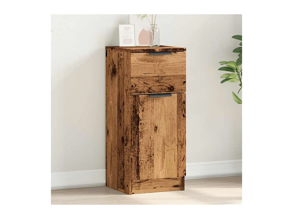 Buffet vieux bois 30x30x70 cm bois d'ingénierie