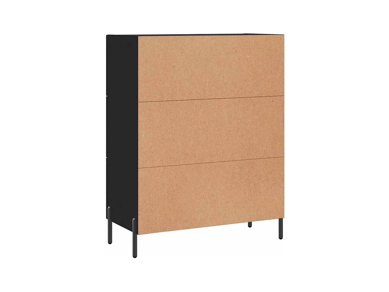 Credenza nera 69,5x34x90 cm in legno ingegnerizzato