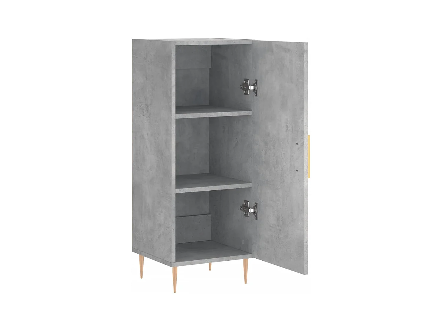 Buffet Gris béton 34,5x34x90 cm Bois d'ingénierie