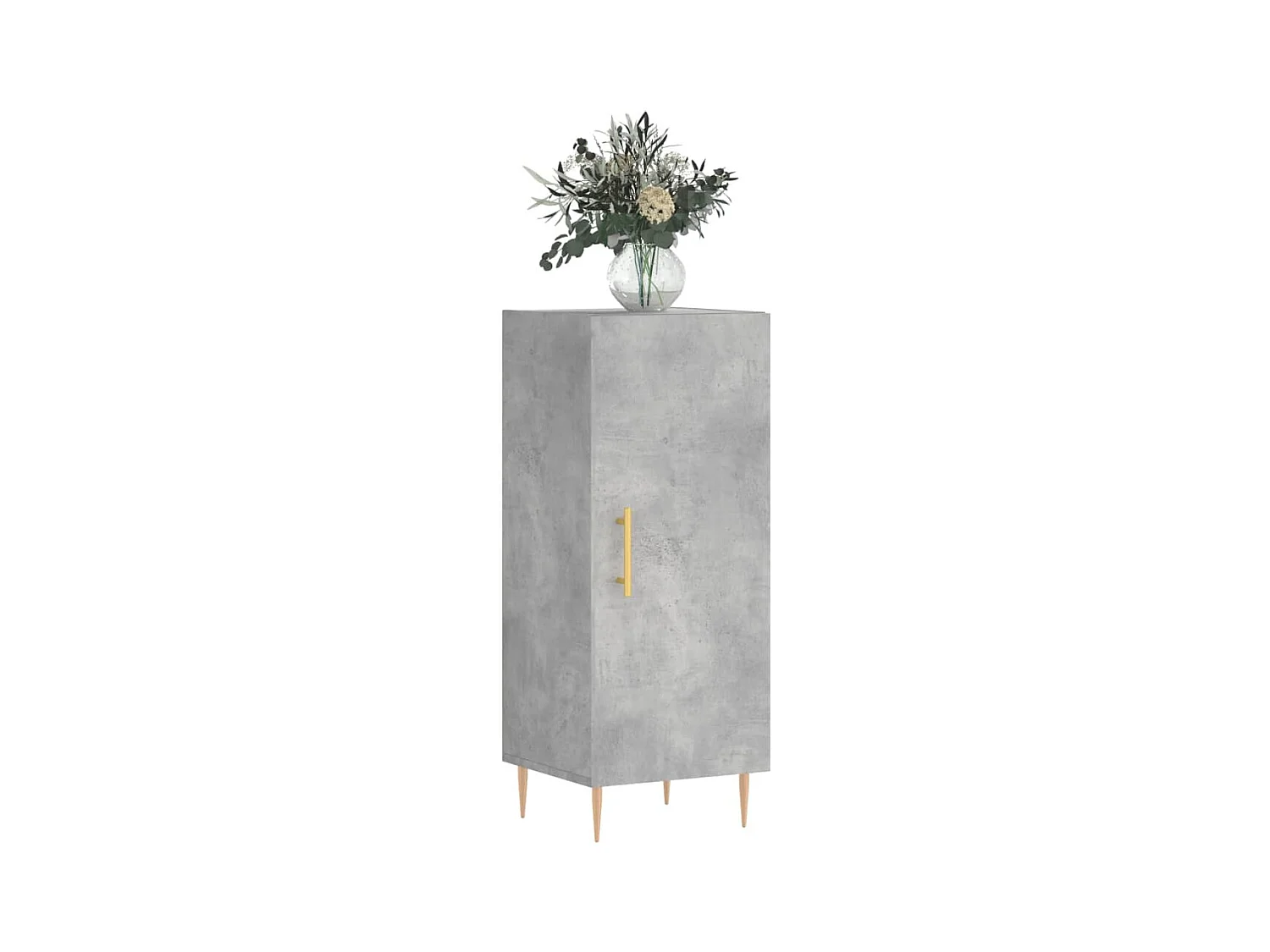 Buffet Gris béton 34,5x34x90 cm Bois d'ingénierie