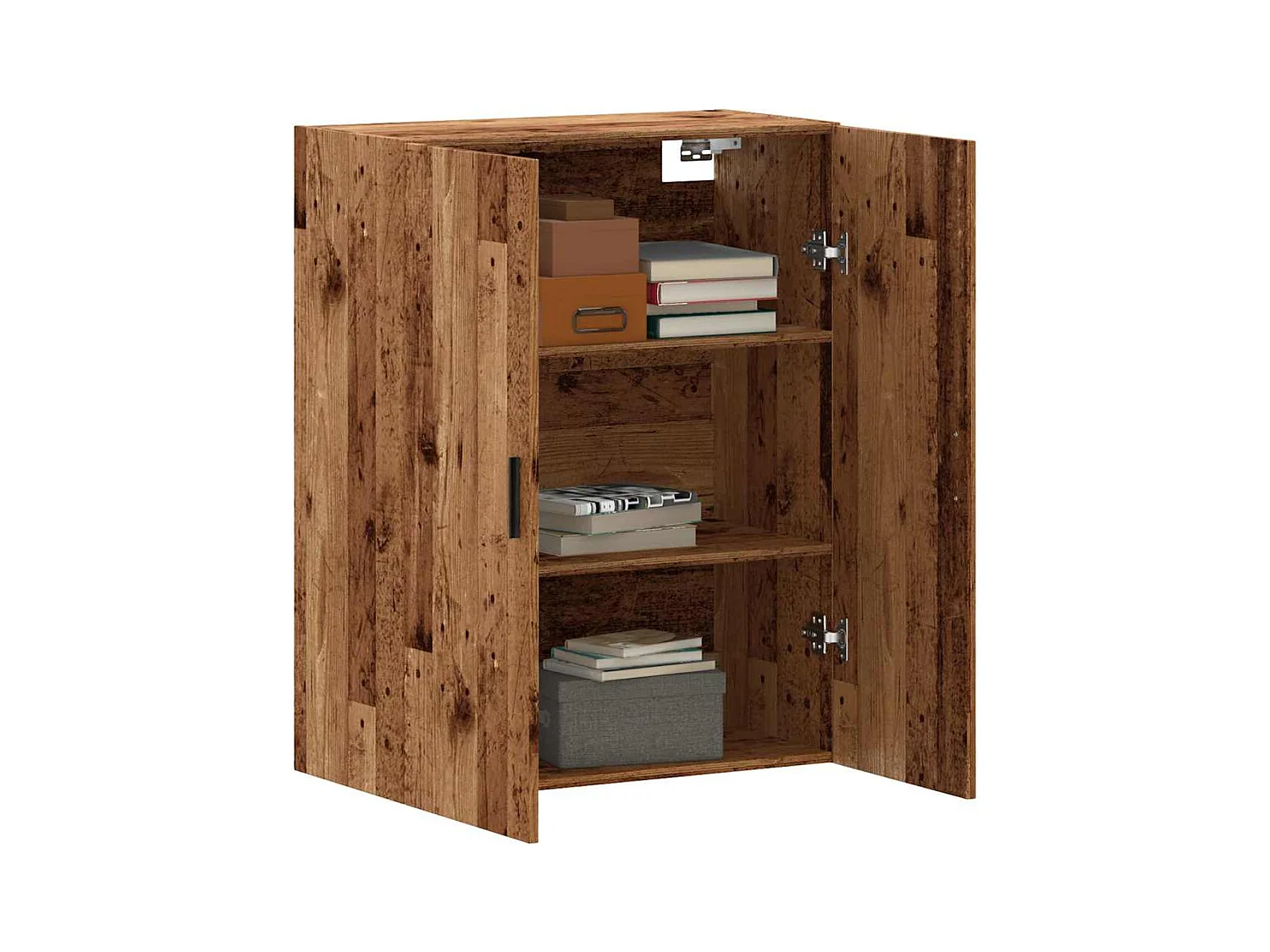 Vecchio mobiletto da parete in legno 69,5x34x90 cm