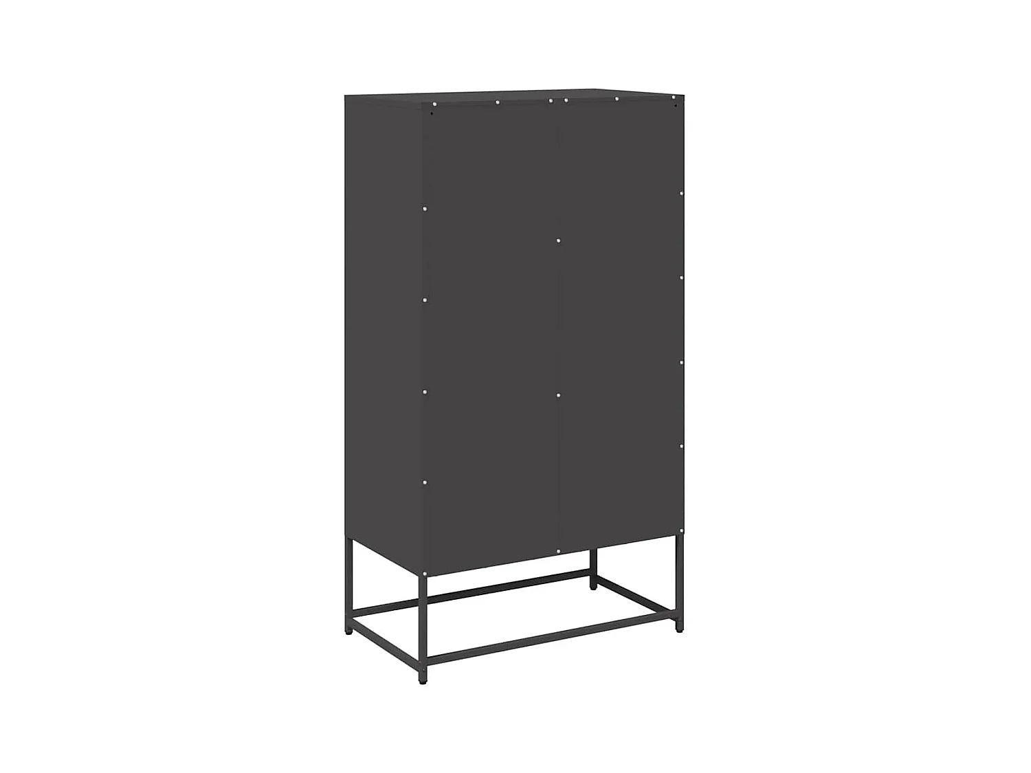 Buffet haut noir 68x39x123 cm acier