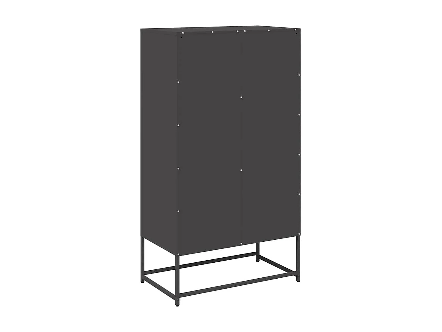 Buffet haut noir 68x39x123 cm acier
