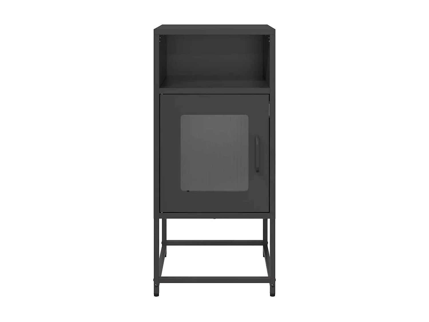 Table de chevet noir 36x39x78 cm acier laminé à froid