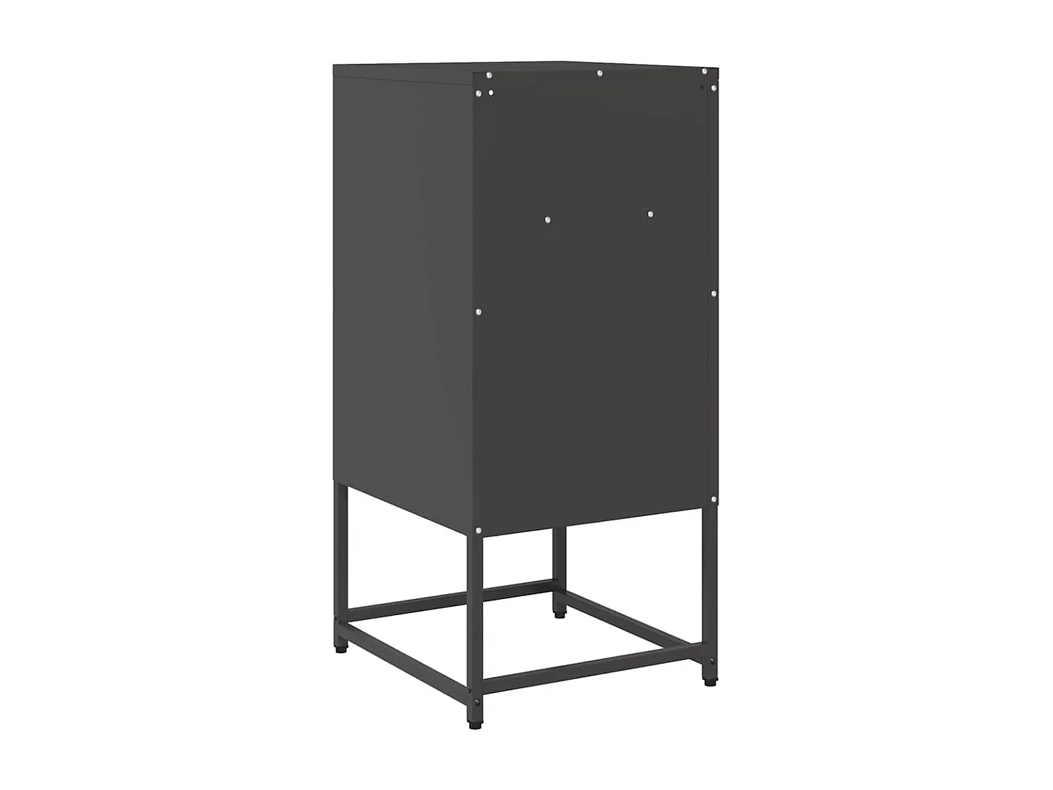 Table de chevet noir 36x39x78 cm acier laminé à froid