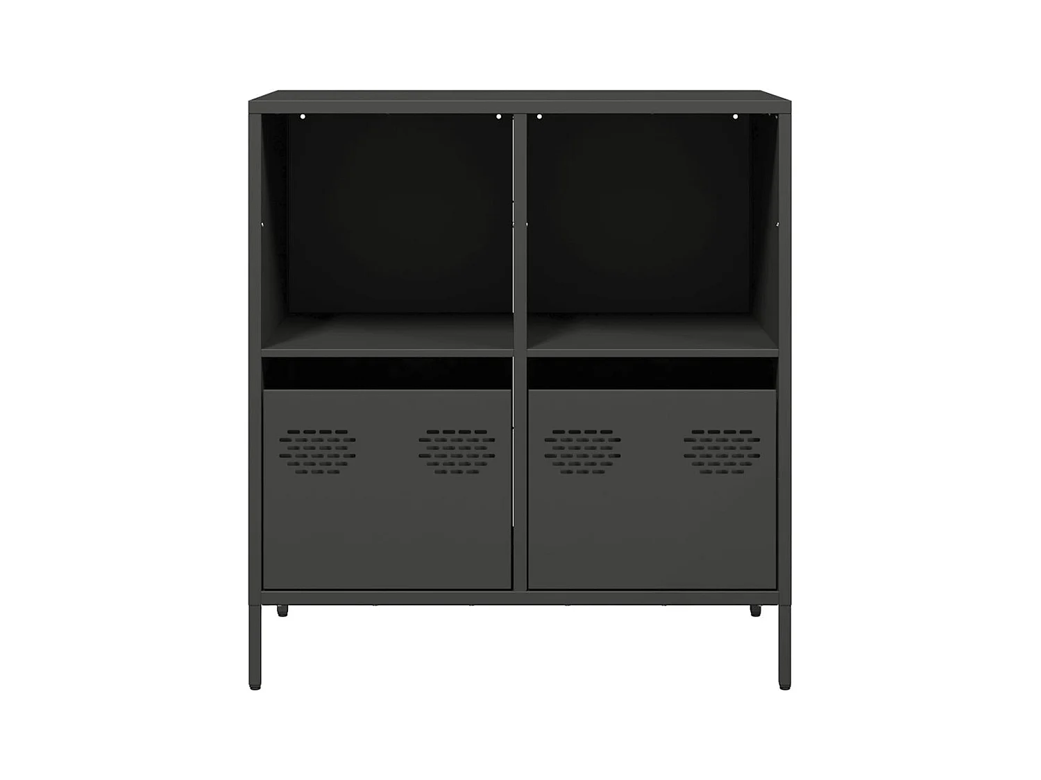 Buffet noir 68x39x73,5 cm acier laminé à froid