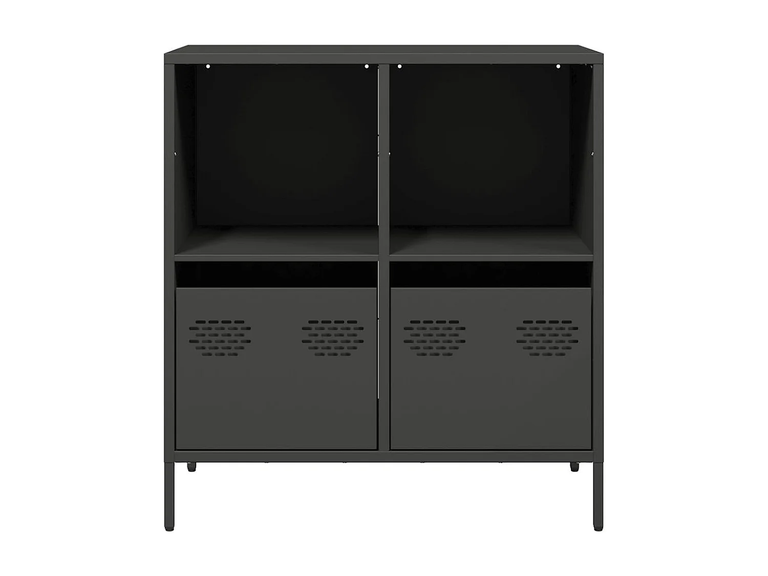 Buffet noir 68x39x73,5 cm acier laminé à froid