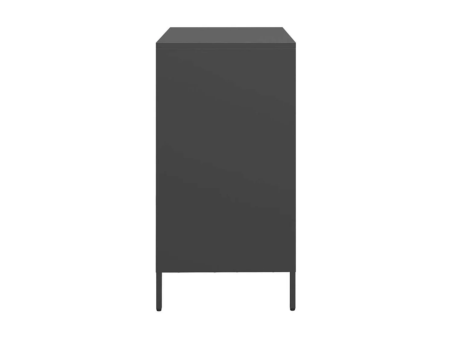 Buffet noir 68x39x73,5 cm acier laminé à froid