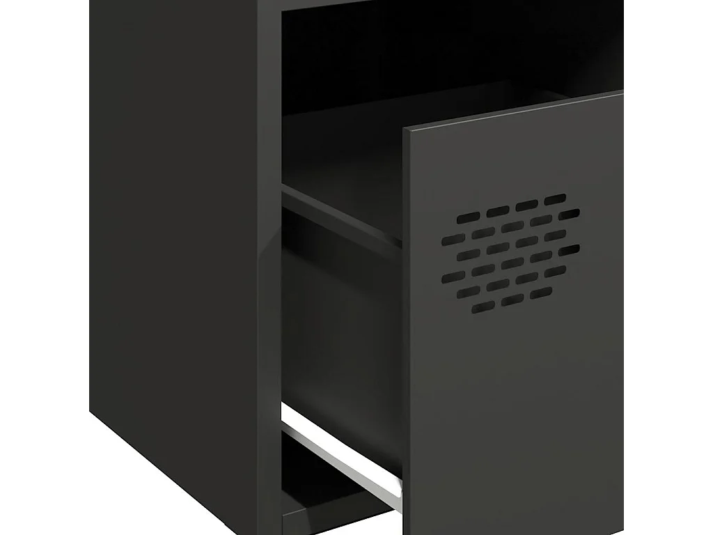 Buffet noir 68x39x73,5 cm acier laminé à froid